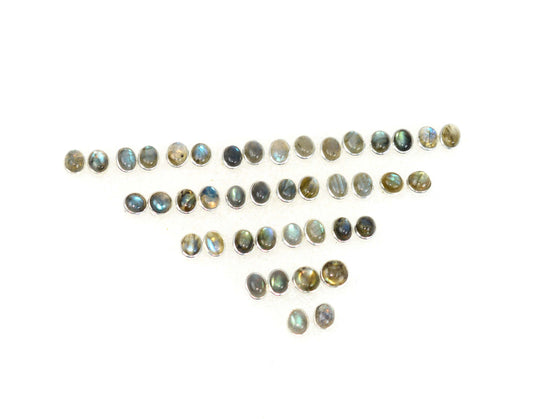 WHOLESALE 21PR 925 SOLID STERLING SILVER LABRADORITE STUD EARRING LOT