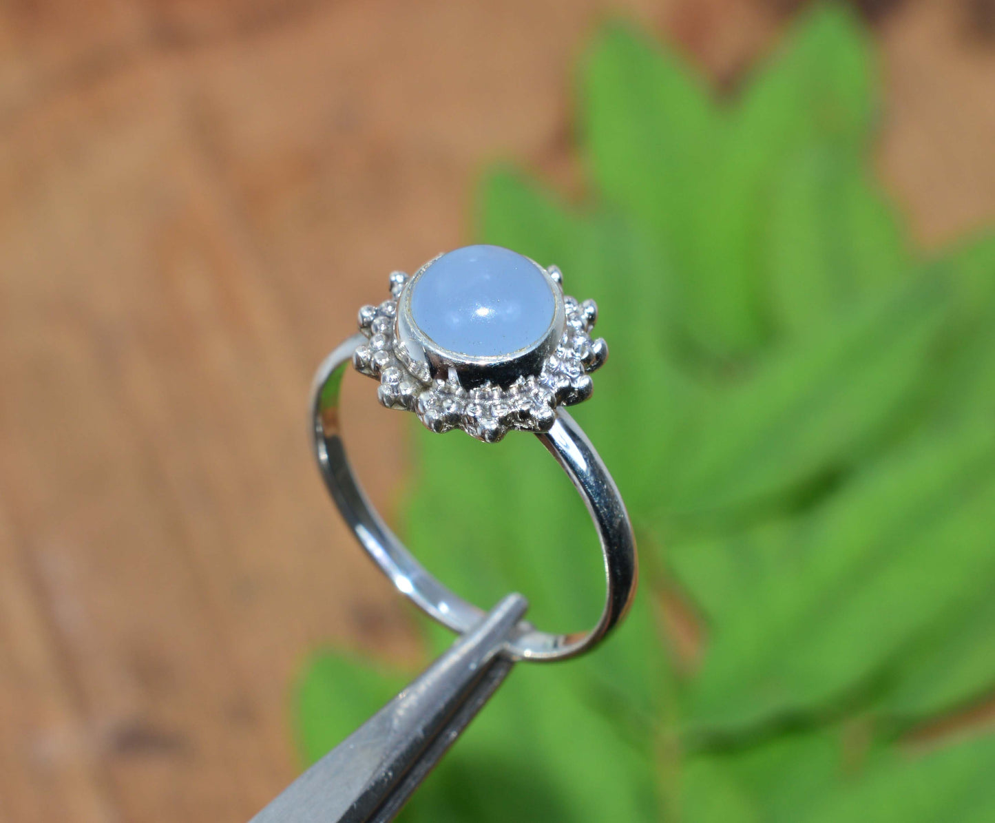 WHOLESALE 10PC 925 SOLID STERLING SILVER BLUE CHALCEDONY RING LOT