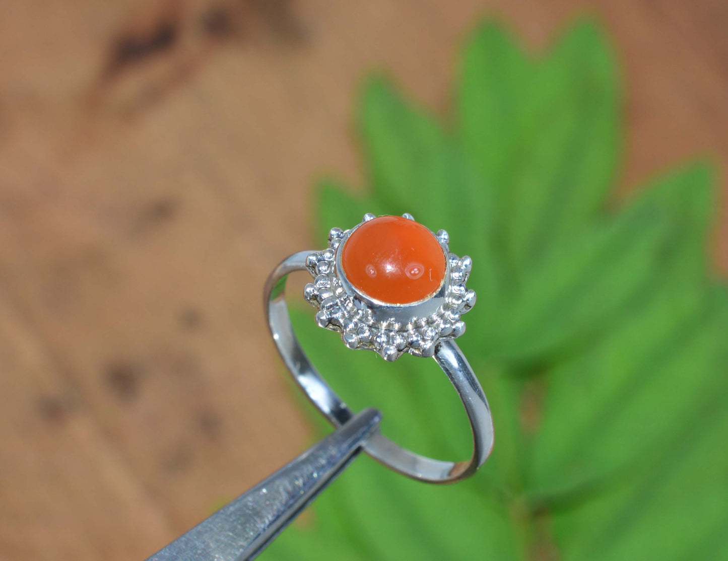 WHOLESALE 5PC 925 SOLID STERLING SILVER RED CARNELIAN RING LOT