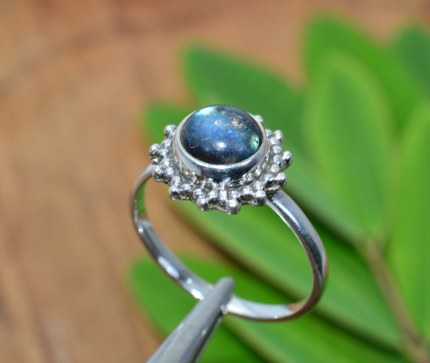WHOLESALE 5PC 925 SOLID STERLING SILVER LABRADORITE RING LOT