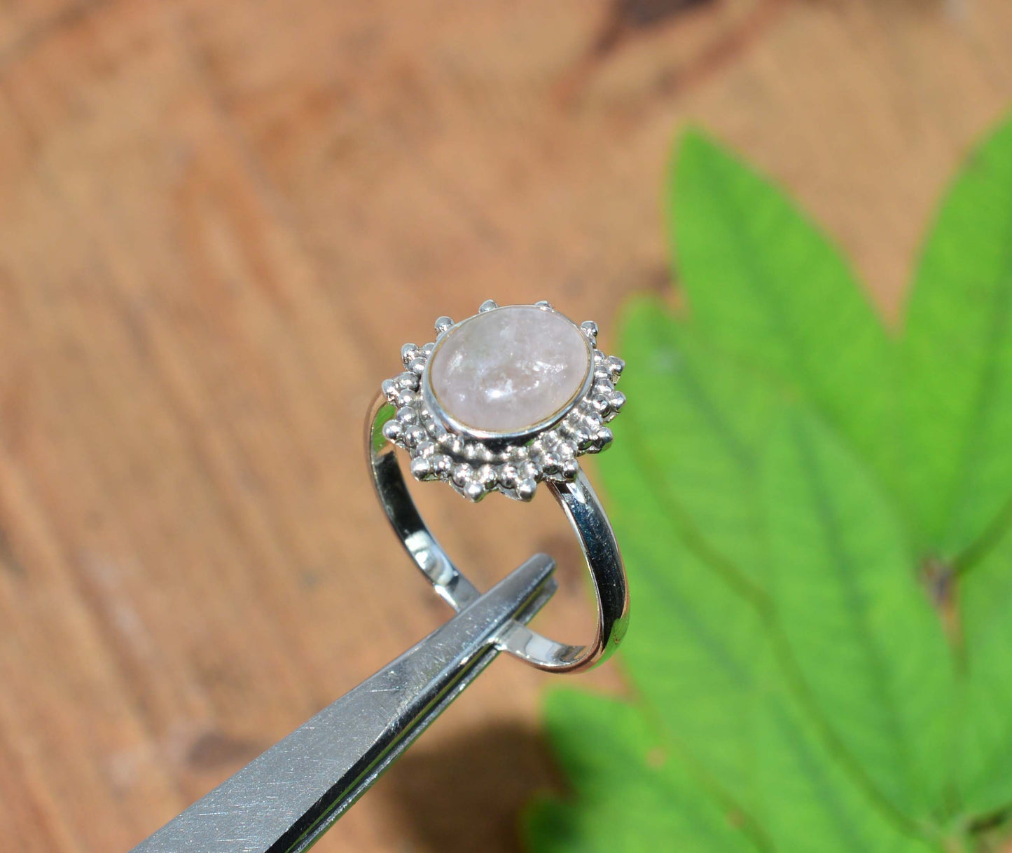 WHOLESALE 5PC 925 SOLID STERLING SILVER PINK ROSE QUARTZ RING LOT