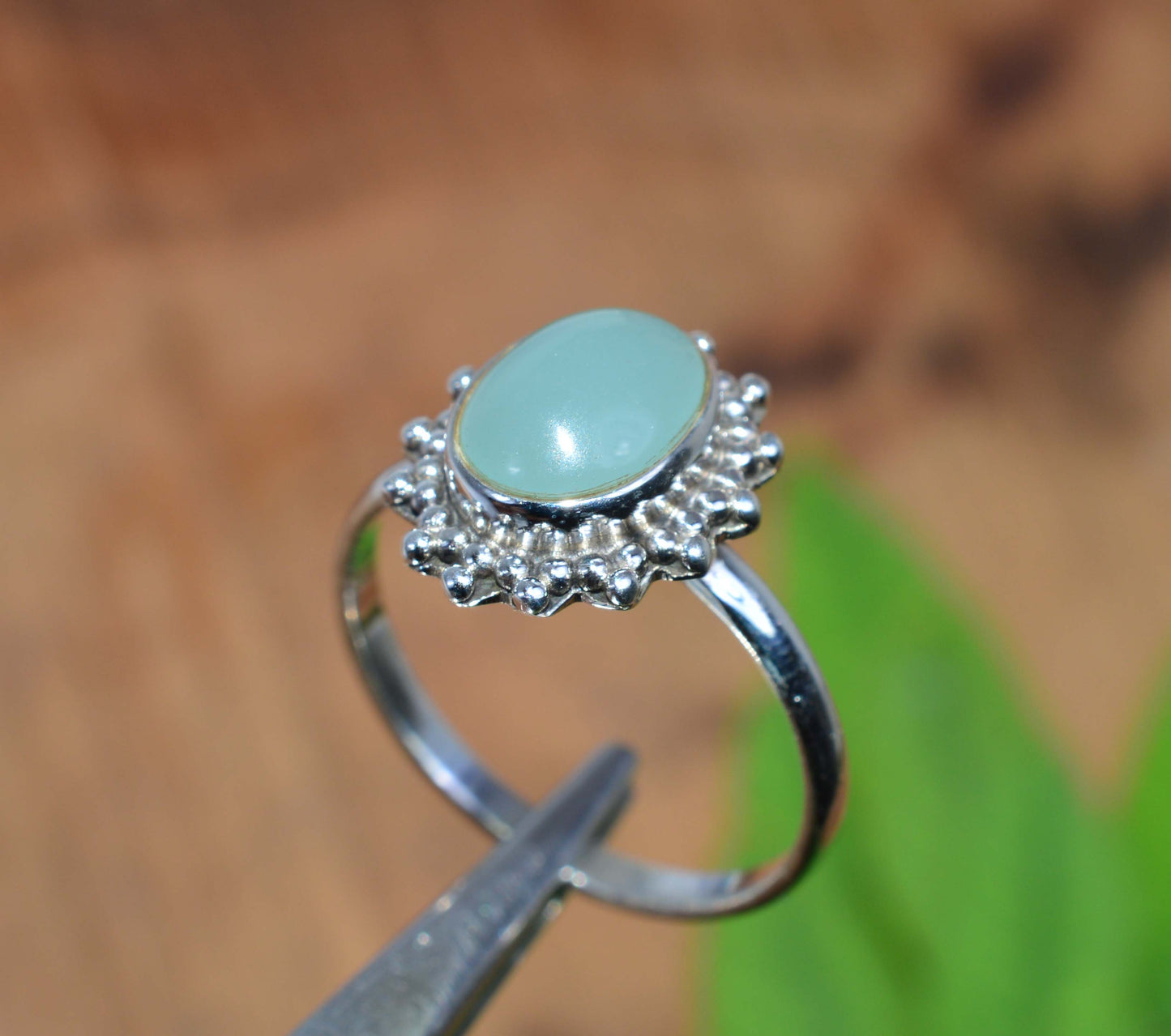 WHOLESALE 10PC 925 SOLID STERLING SILVER AQUA CHALCEDONY RING LOT