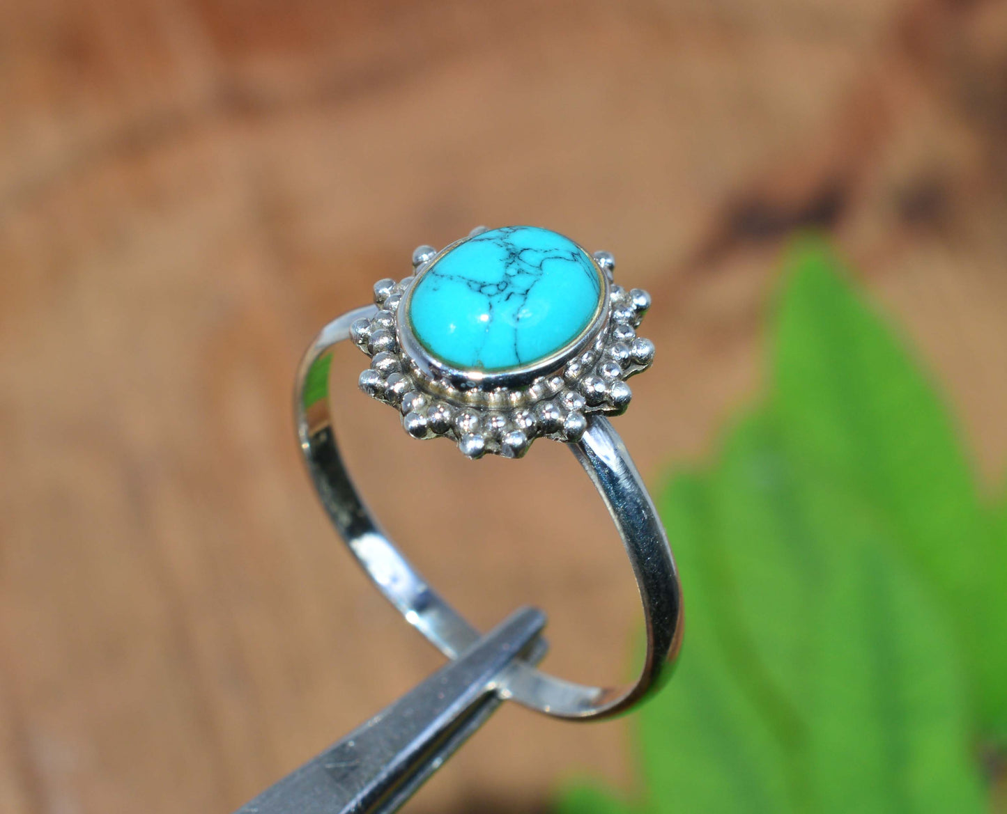 WHOLESALE 5PC 925 SOLID STERLING SILVER BLUE TURQUOISE RING LOT