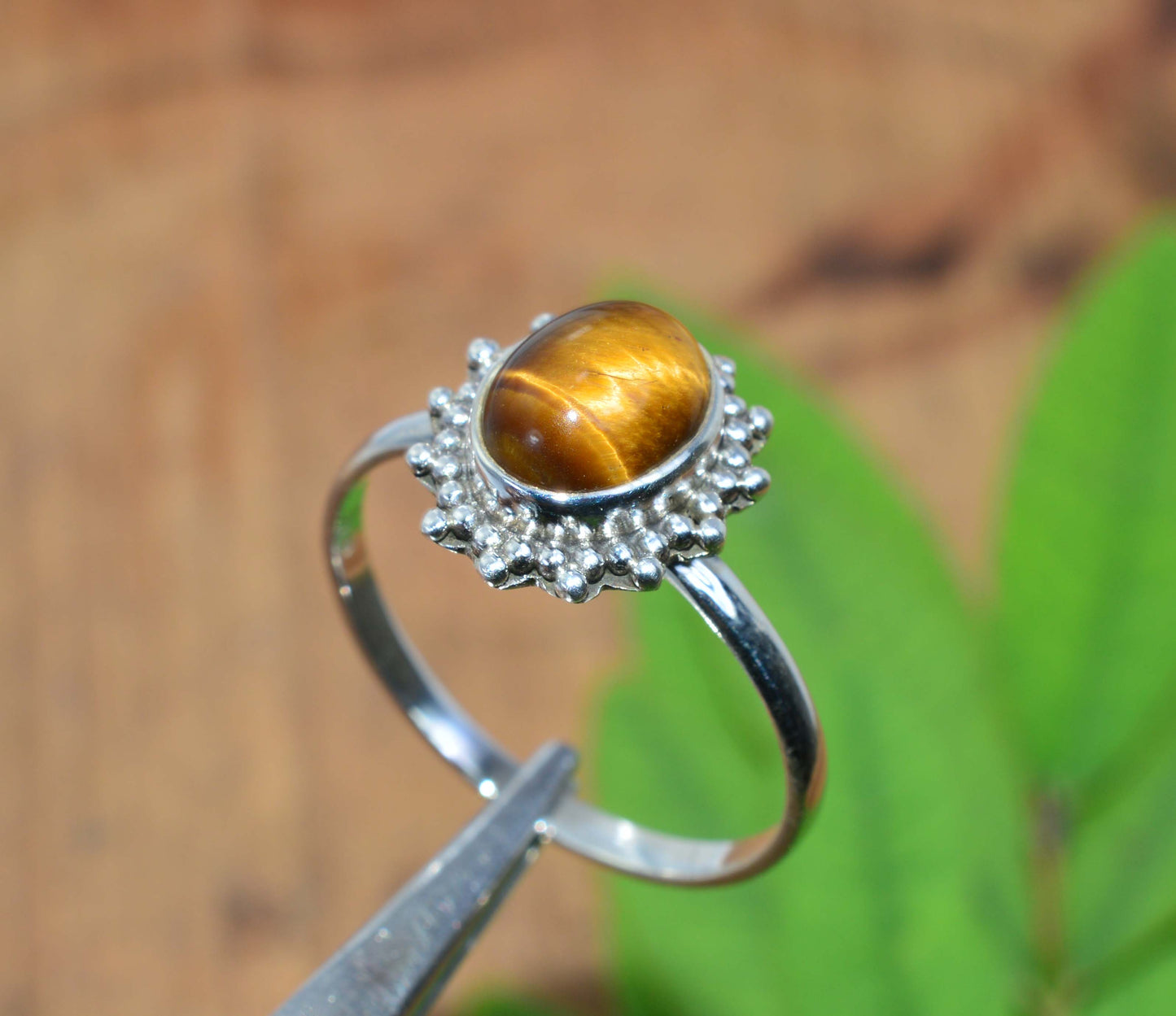 WHOLESALE 5PC 925 SOLID STERLING SILVER TIGER EYE RING LOT