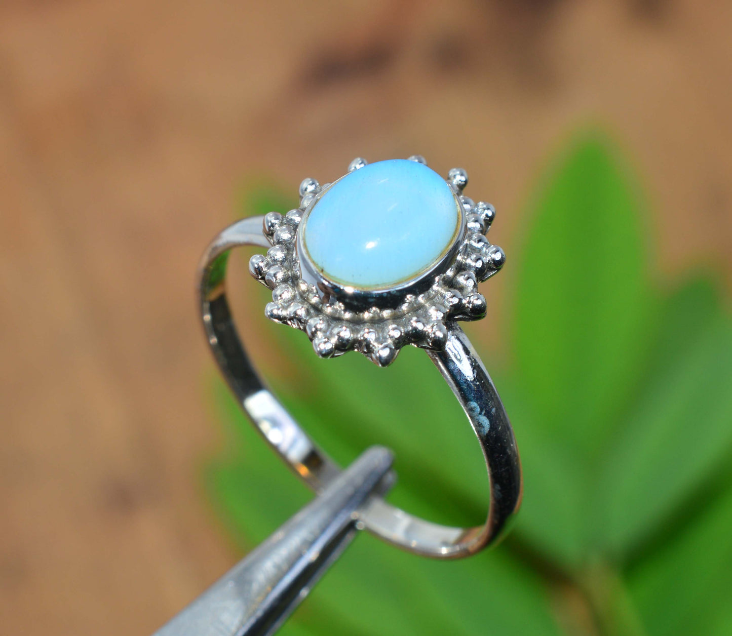 WHOLESALE 5PC 925 SOLID STERLING SILVER MILKY OPALITE RING LOT