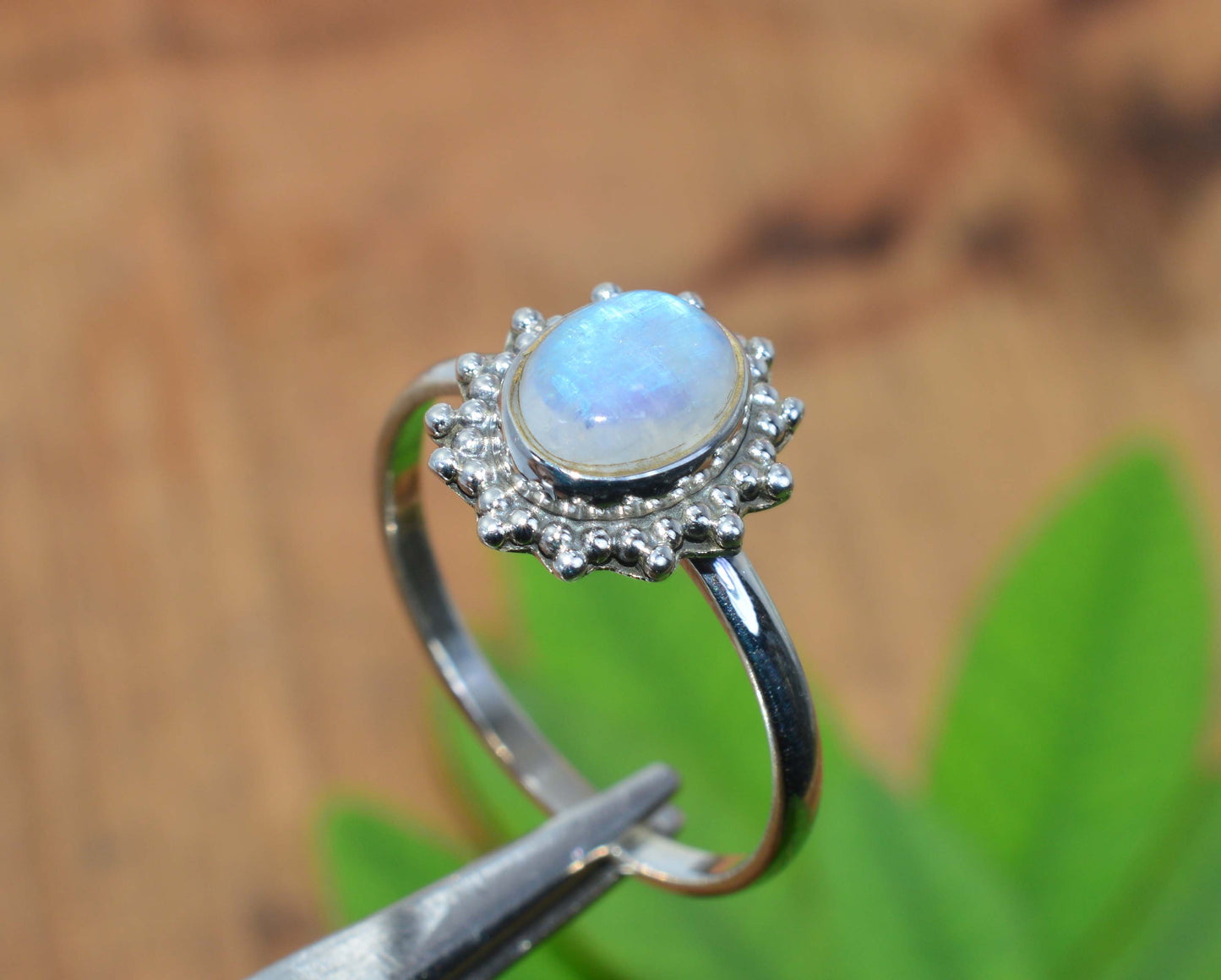 WHOLESALE 15PC 925 SOLID STERLING SILVER WHITE RAINBOW MOONSTONE RING LOT