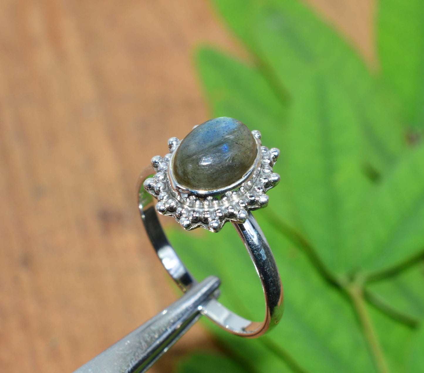 WHOLESALE 5PC 925 SOLID STERLING SILVER LABRADORITE RING LOT