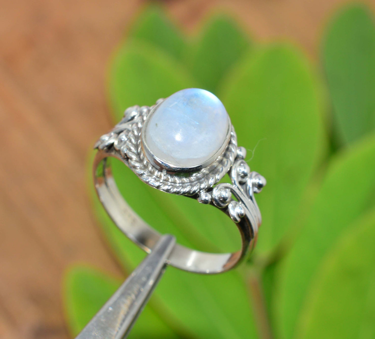 WHOLESALE 21PC 925 SOLID STERLING SILVER WHITE RAINBOW MOONSTONE RING LOT