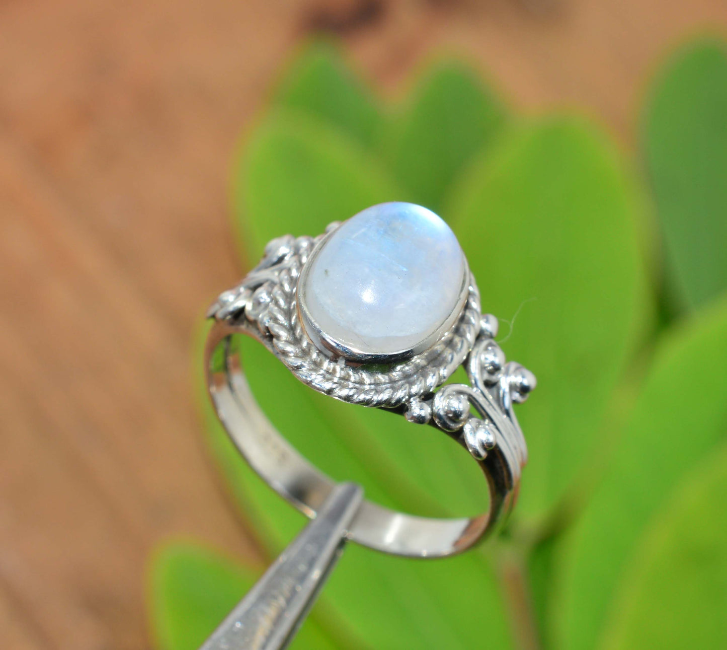 WHOLESALE 35PC 925 SOLID STERLING SILVER WHITE RAINBOW MOONSTONE RING LOT