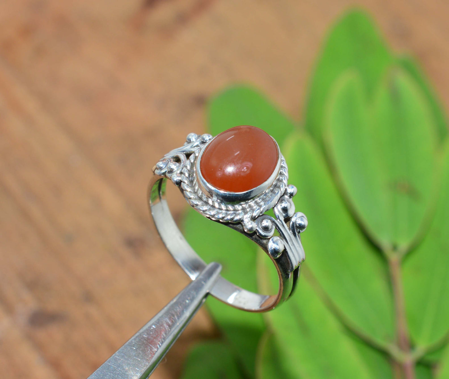WHOLESALE 5PC 925 SOLID STERLING SILVER RED CARNELIAN RING LOT