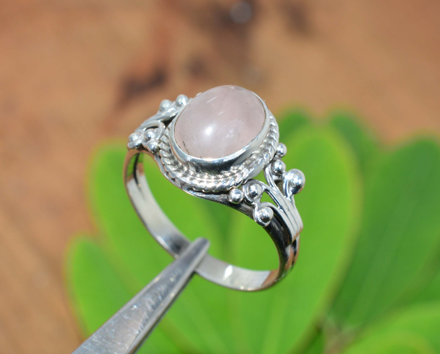 WHOLESALE 11PC 925 SOLID STERLING SILVER PINK ROSE QUARTZ RING LOT