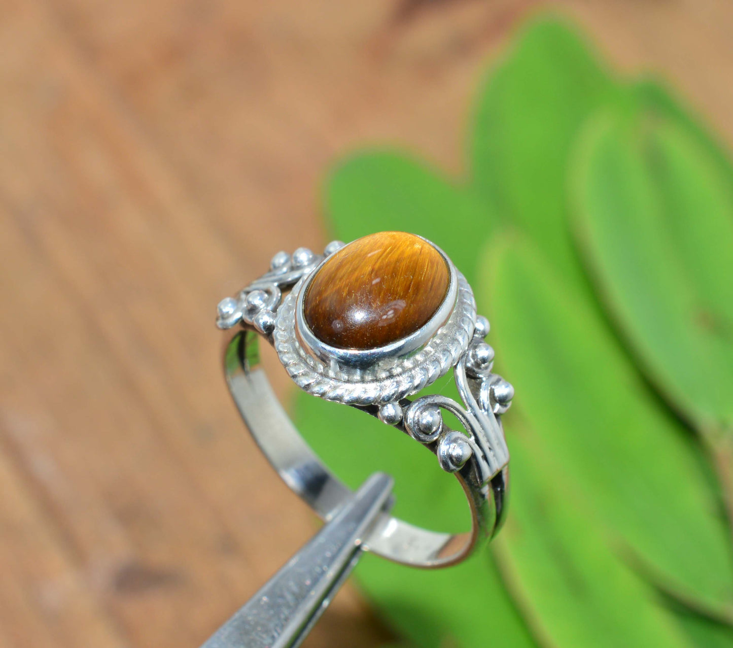 WHOLESALE 5PC 925 SOLID STERLING SILVER TIGER EYE RING LOT