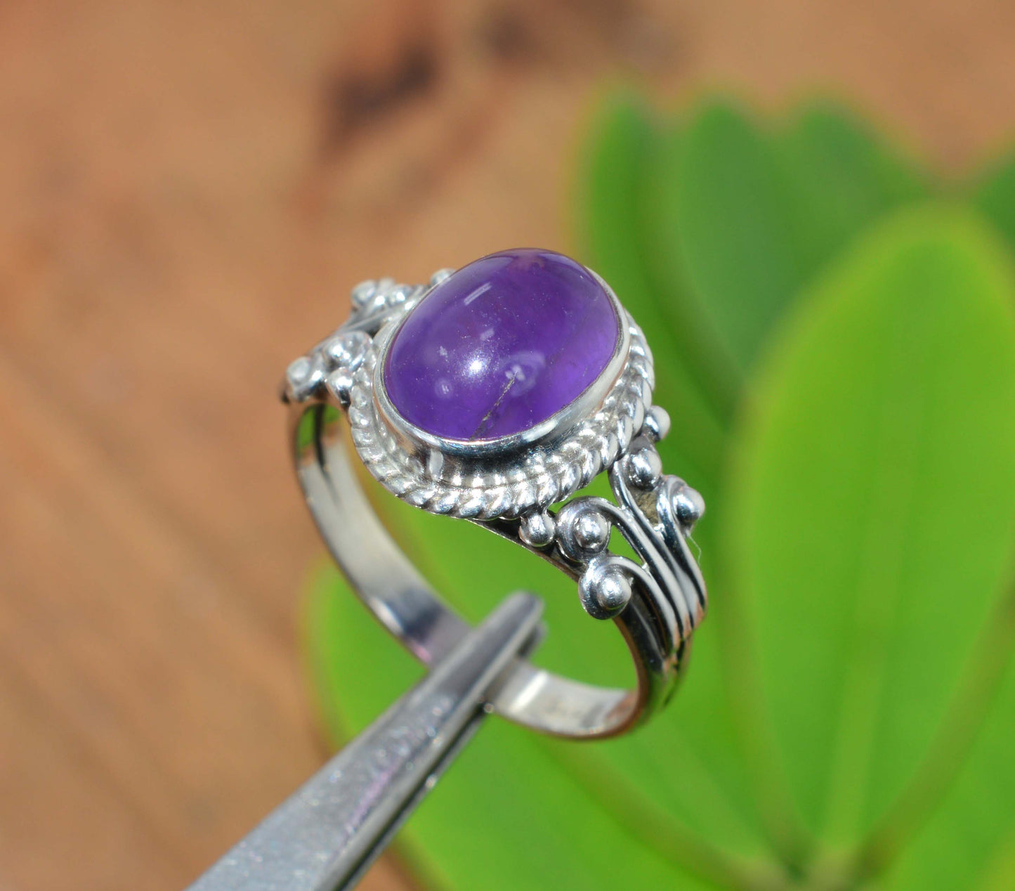 WHOLESALE 5PC 925 SOLID STERLING SILVER PURPLE AMETHYST RING LOT
