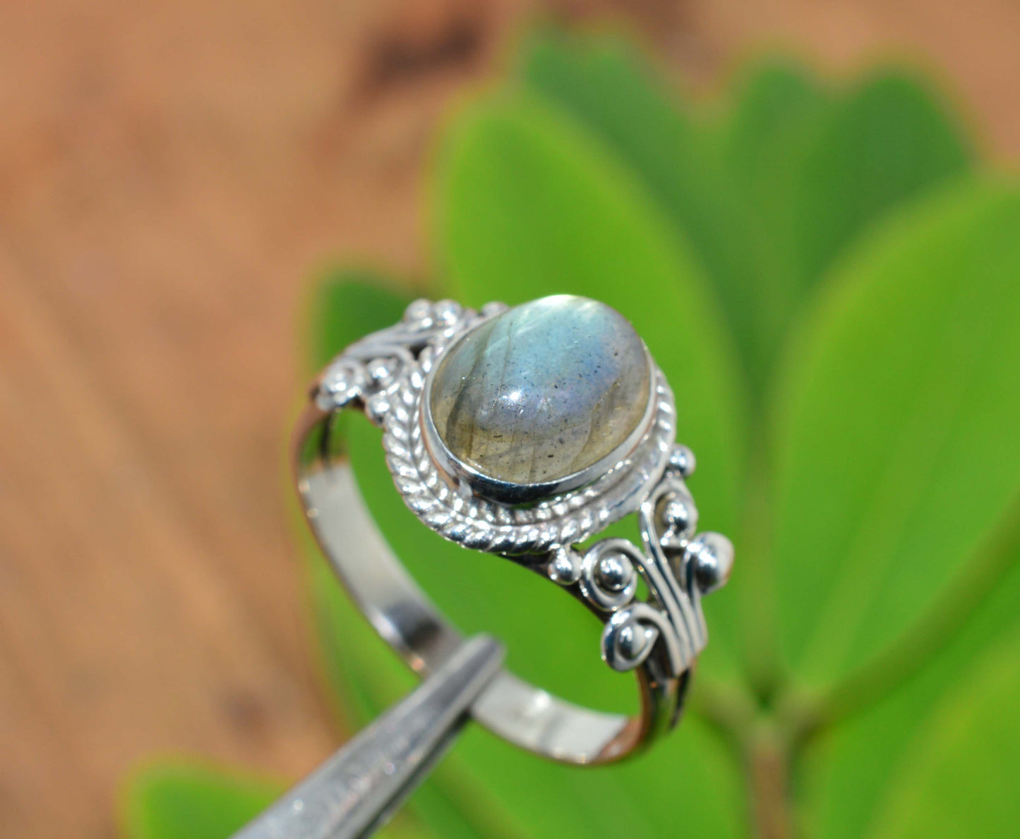 WHOLESALE 5PC 925 SOLID STERLING SILVER LABRADORITE RING LOT