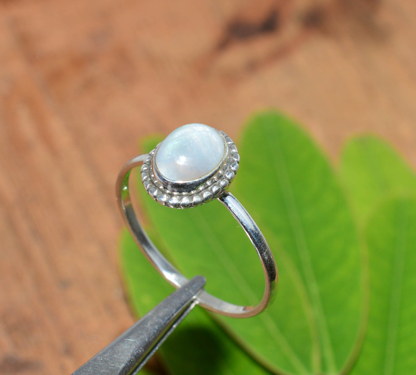 WHOLESALE 25PC 925 SOLID STERLING SILVER WHITE RAINBOW MOONSTONE RING LOT
