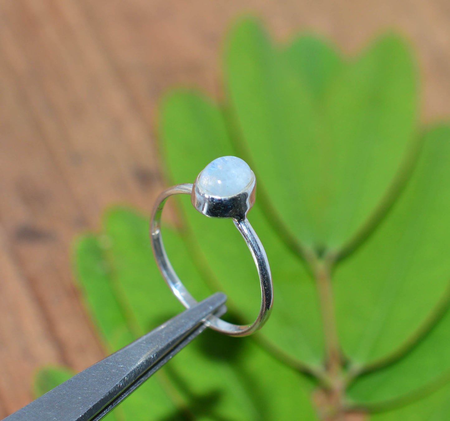 WHOLESALE 5PC 925 SOLID STERLING SILVER WHITE RAINBOW MOONSTONE RING LOT