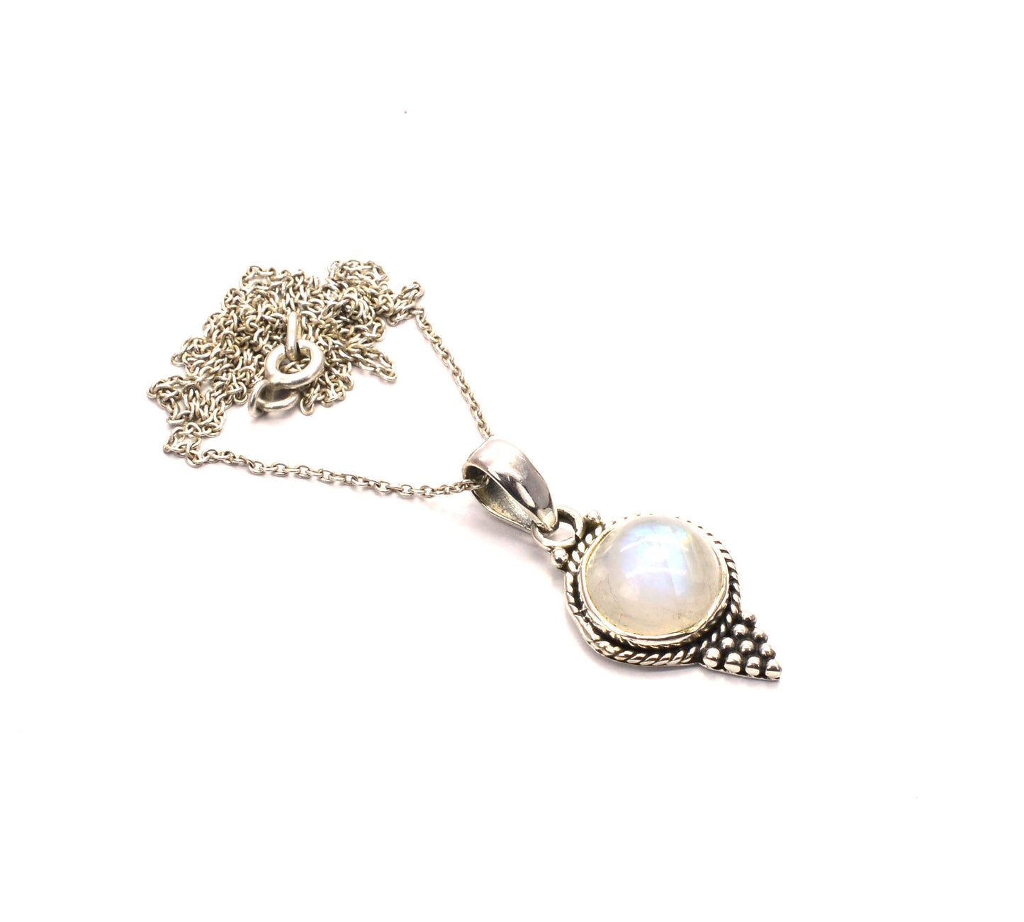 WHOLESALE 11PC 925 SOLID STERLING SILVER WHITE RAINBOW MOONSTONE PENDANT LOT