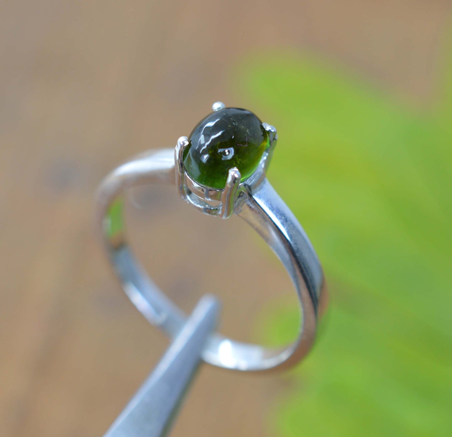 WHOLESALE 11PC 925 SOLID STERLING SILVER GREEN TOURMALINE RING LOT