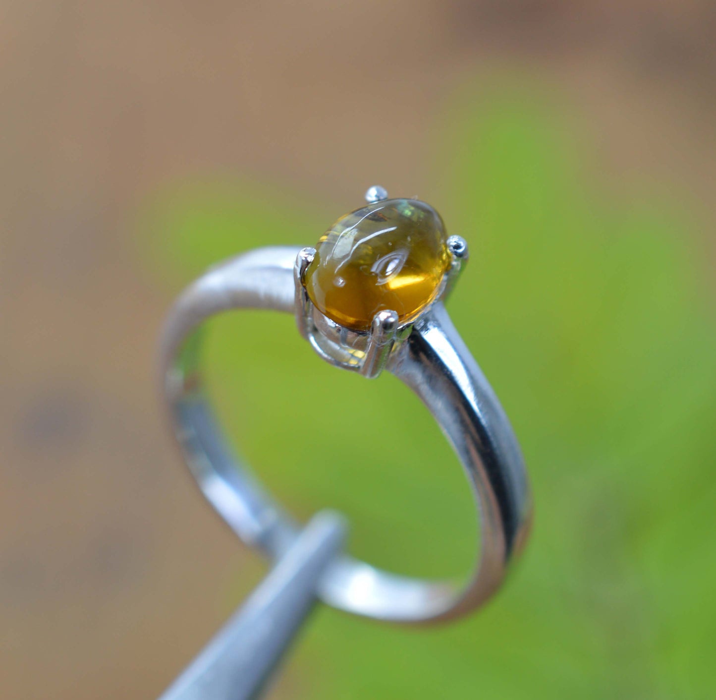 WHOLESALE 5PC 925 SOLID STERLING SILVER YELLOW TOURMALINE RING LOT