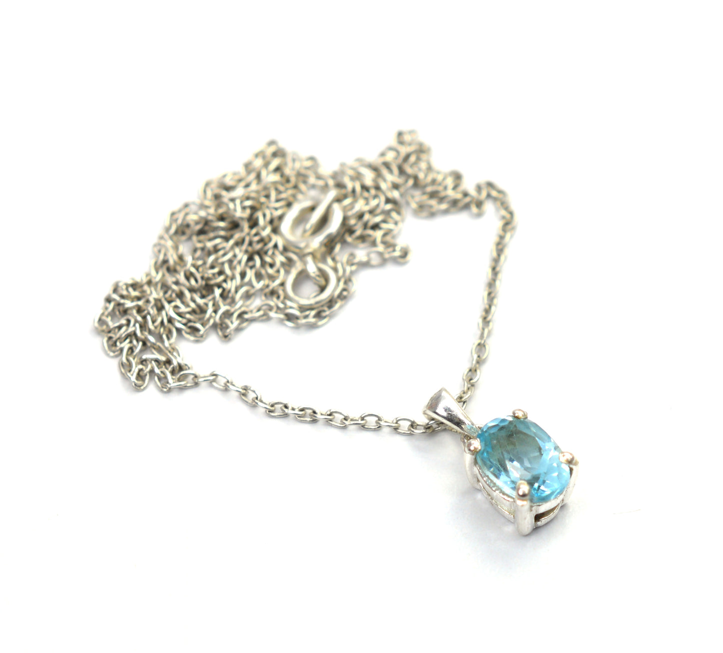WHOLESALE 11PC 925 SOLID STERLING SILVER BLUE TOPAZ PENDANT LOT