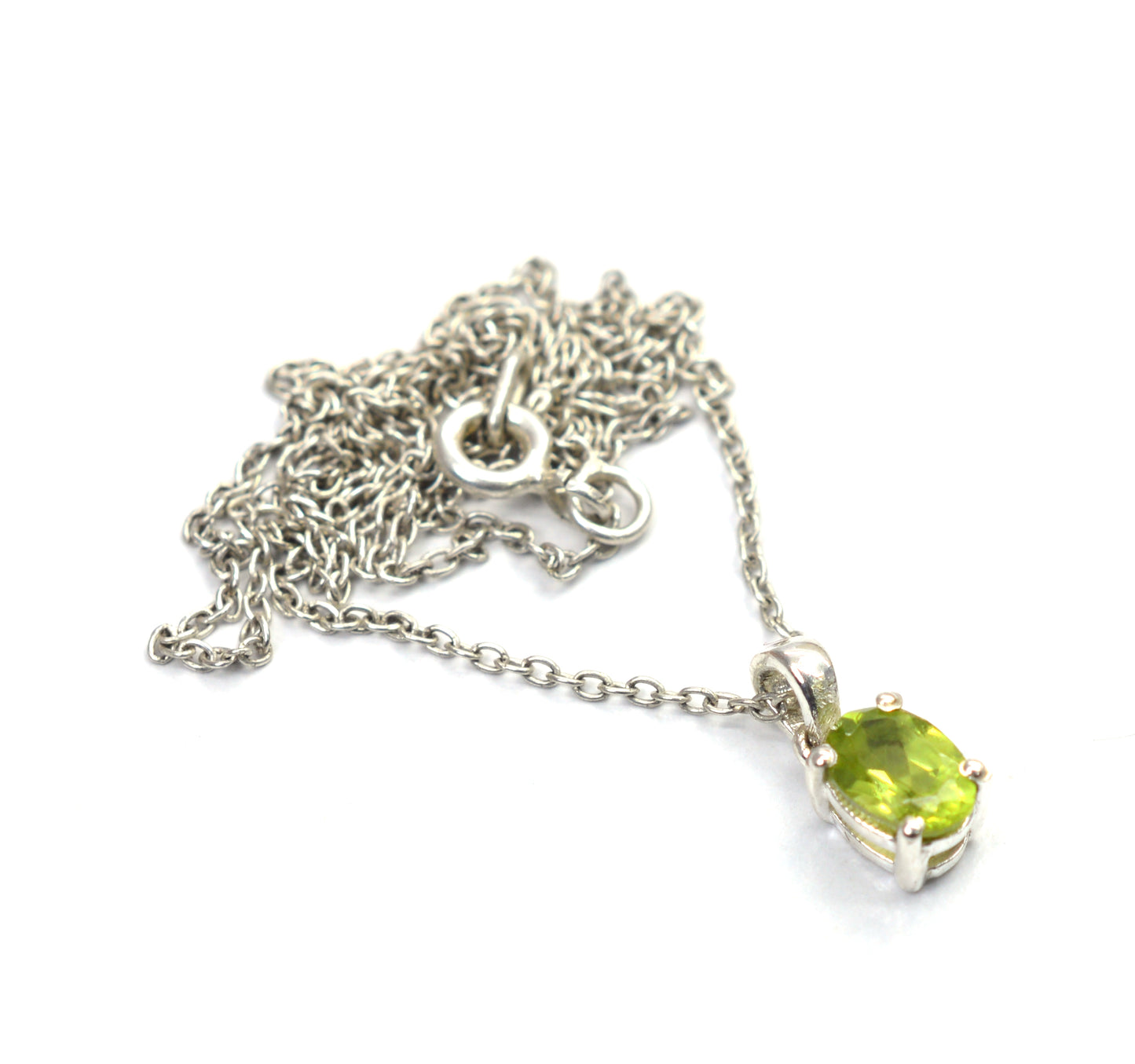 WHOLESALE 11PC 925 SOLID STERLING SILVER GREEN PERIDOT PENDANT LOT