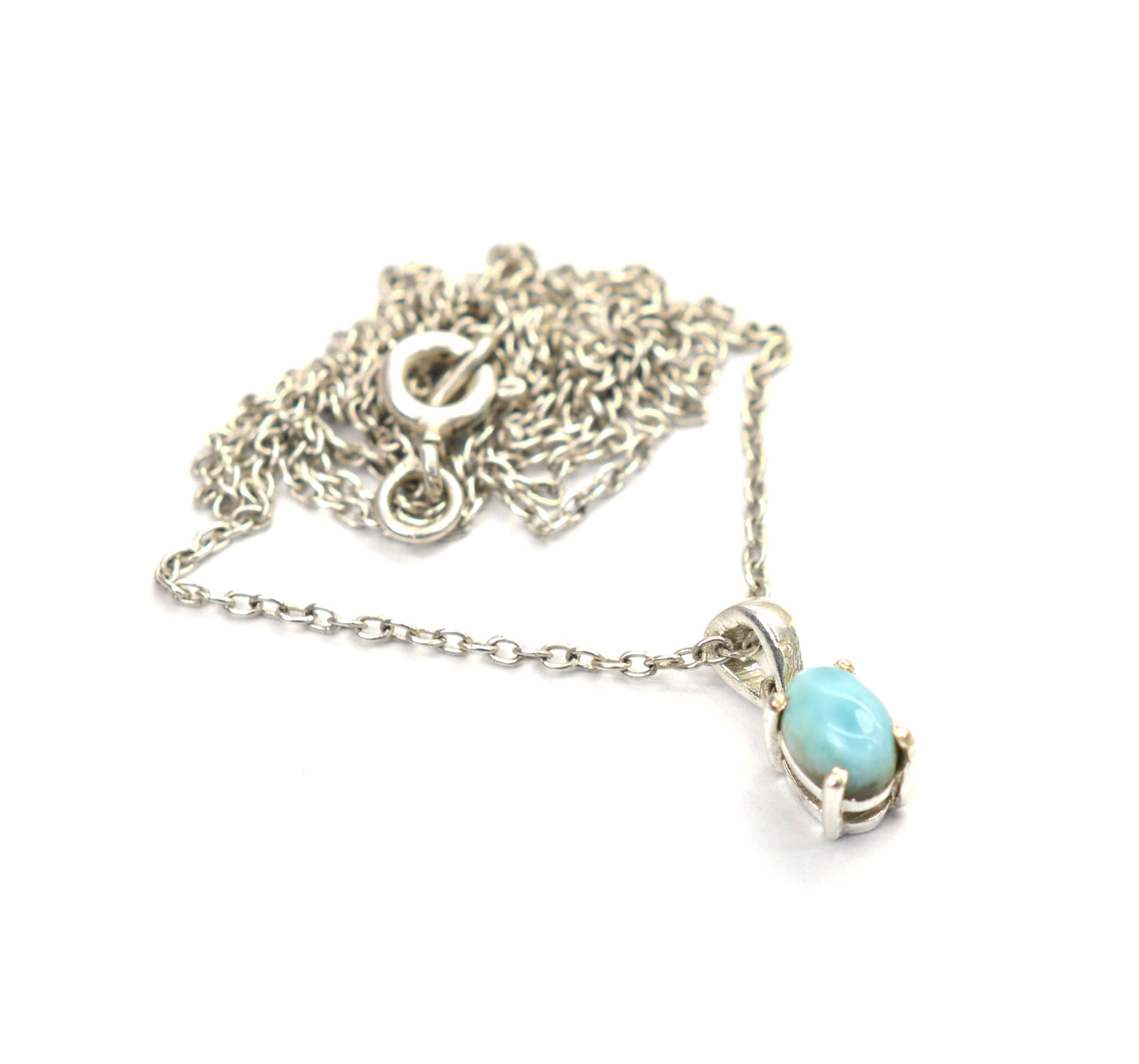 WHOLESALE 5PC 925 SOLID STERLING SILVER BLUE LARIMAR PENDANT LOT