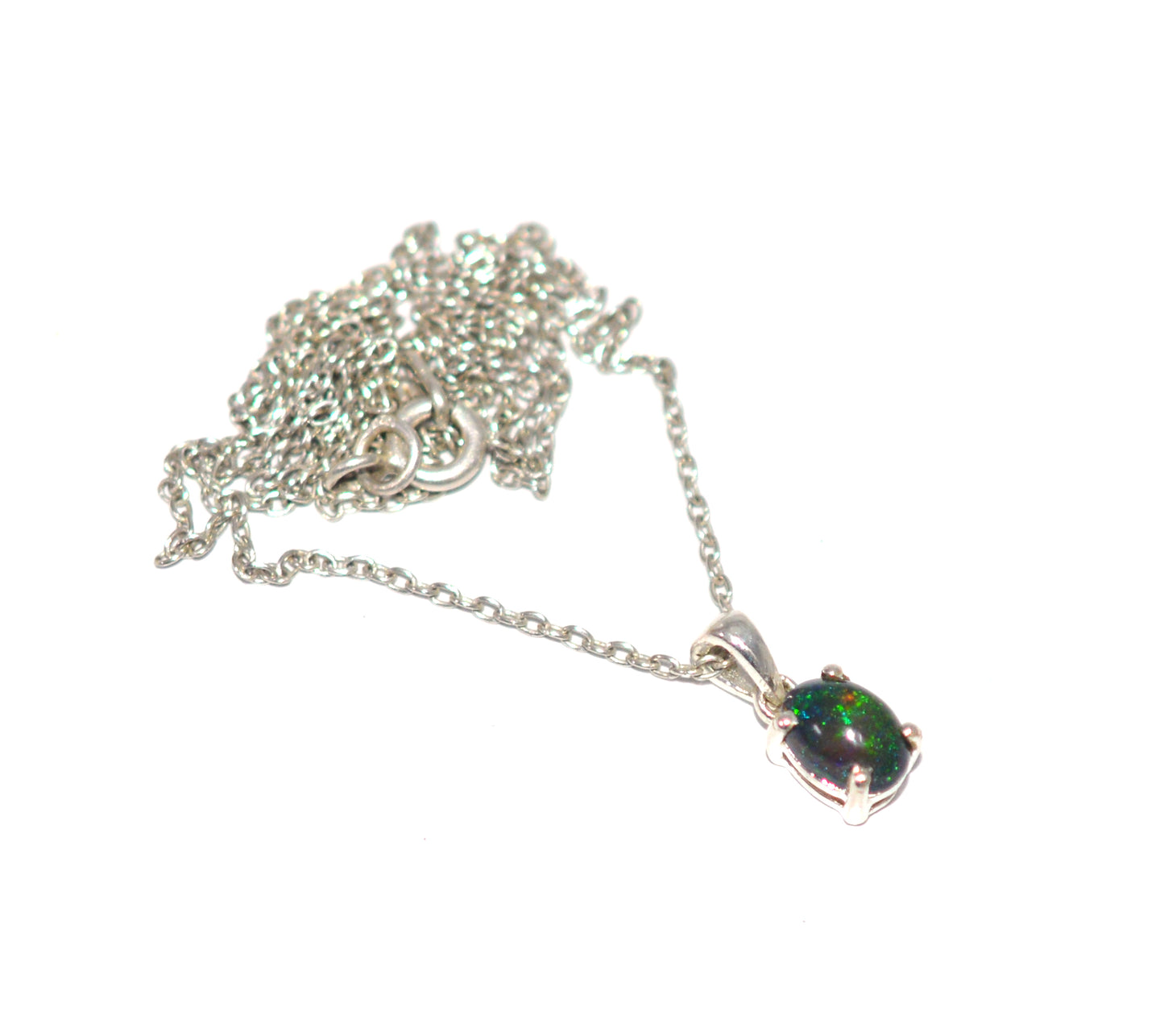 WHOLESALE 4PC 925 SOLID STERLING SILVER BLACK ETHIOPIAN OPAL PENDANT LOT