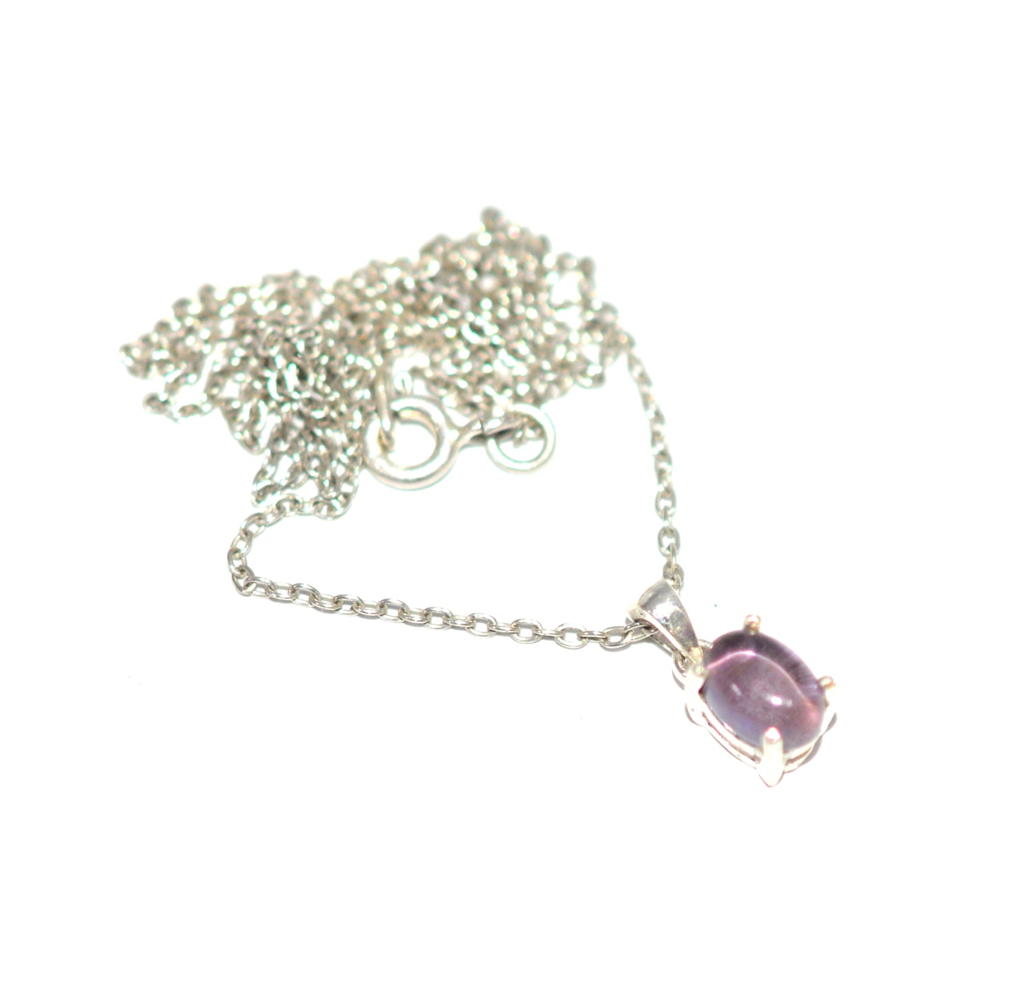 WHOLESALE 5PC 925 SOLID STERLING SILVER PURPLE AMETHYST PENDANT LOT