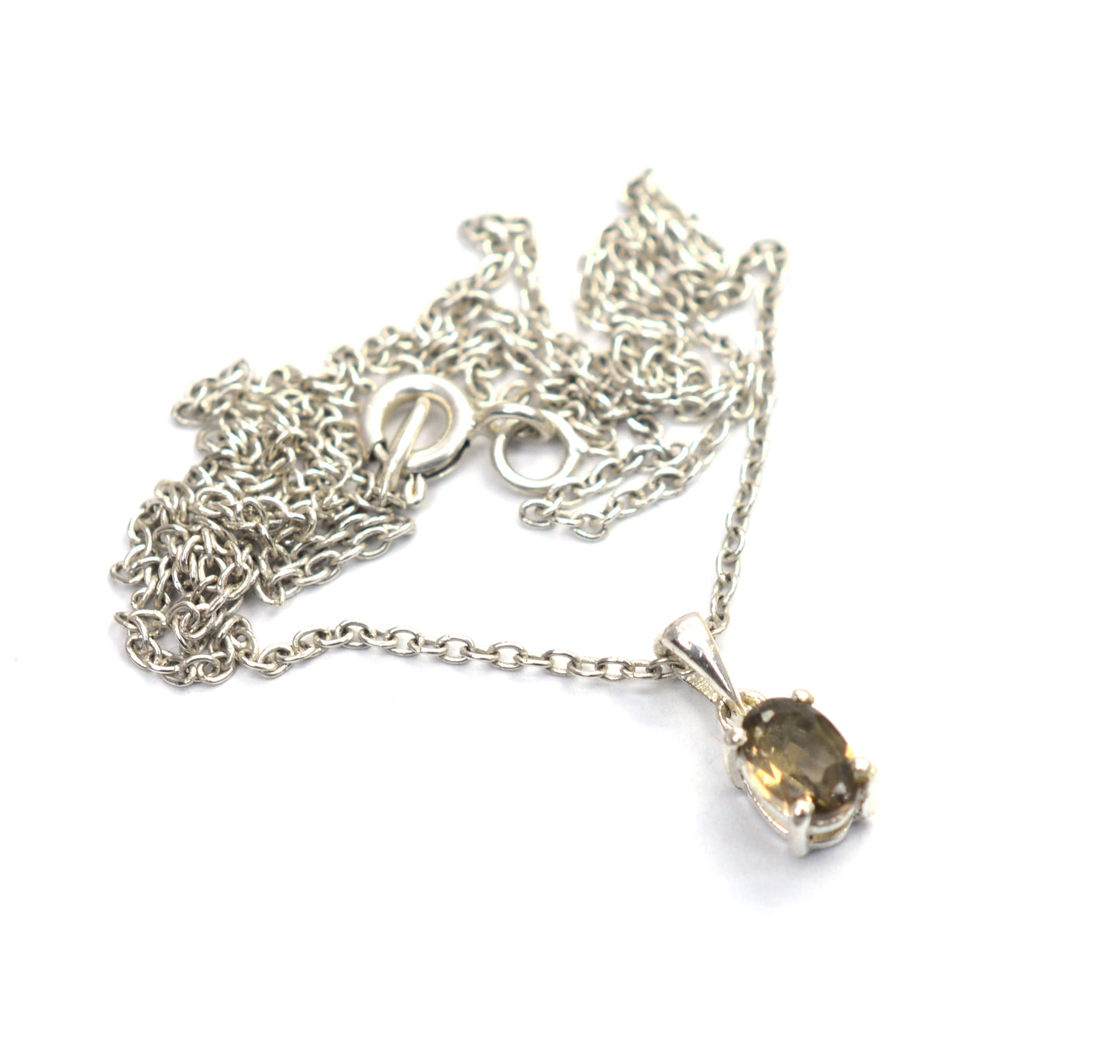WHOLESALE 5PC 925 SOLID STERLING SILVER SMOKY QUARTZ PENDANT LOT