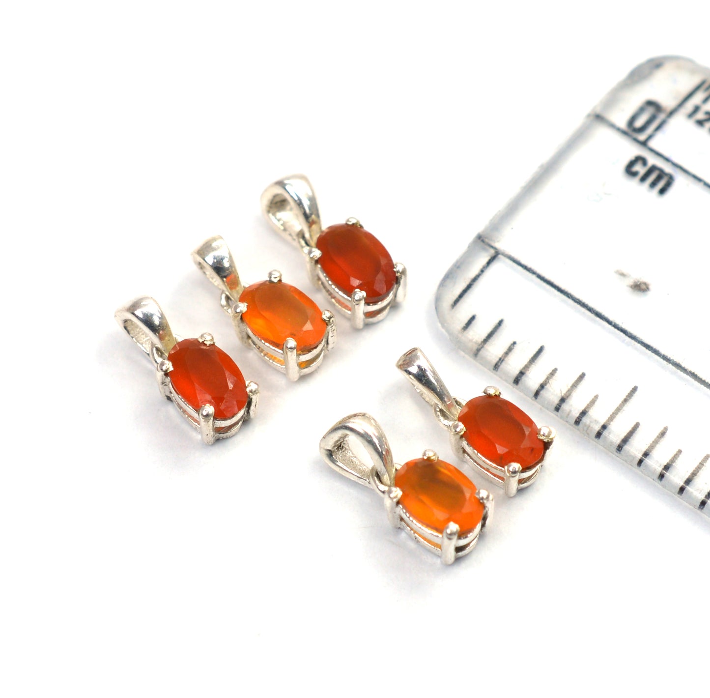 WHOLESALE 5PC 925 SOLID STERLING SILVER RED CARNELIAN PENDANT LOT