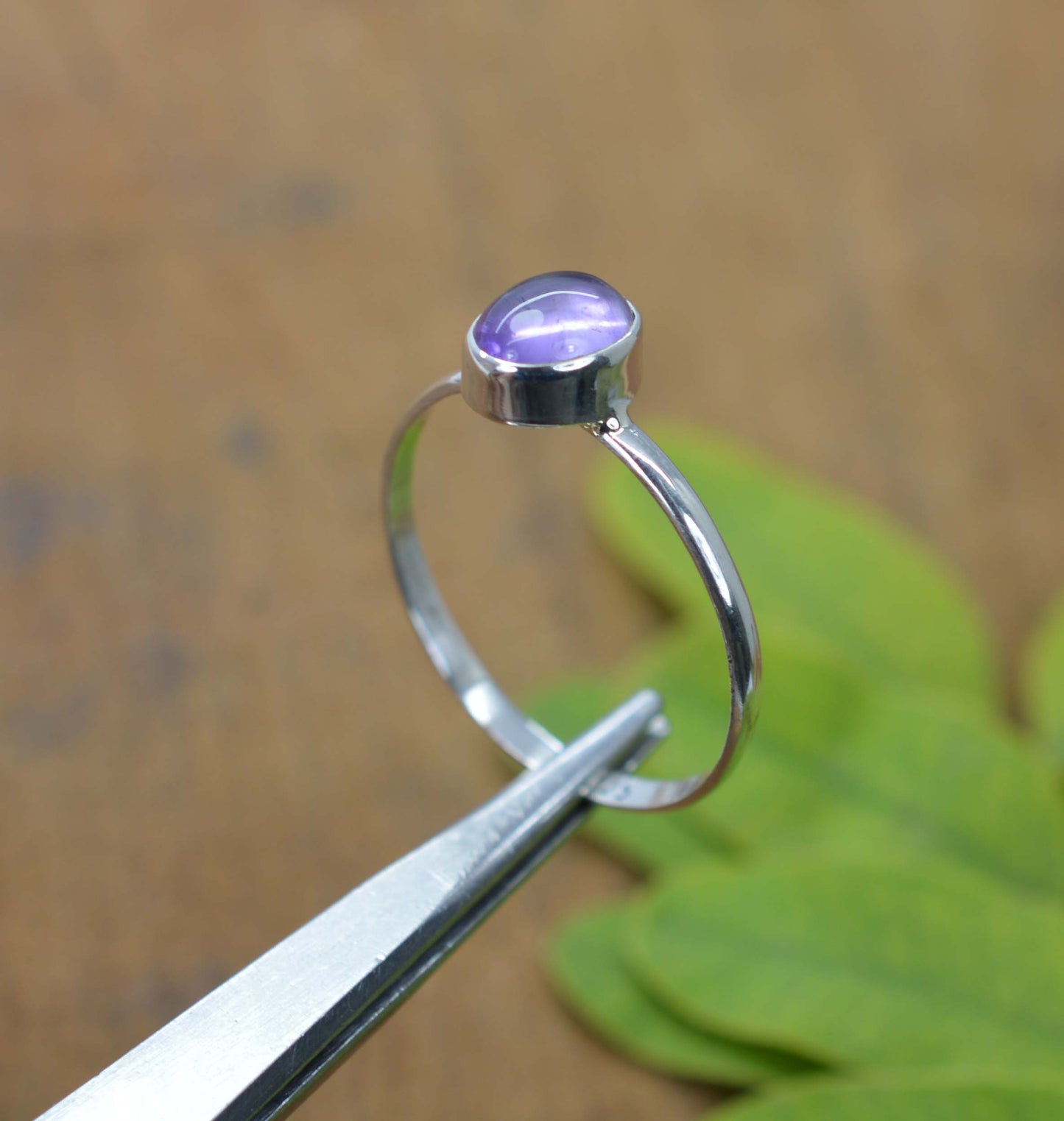 WHOLESALE 5PC 925 SOLID STERLING SILVER PURPLE AMETHYST RING LOT