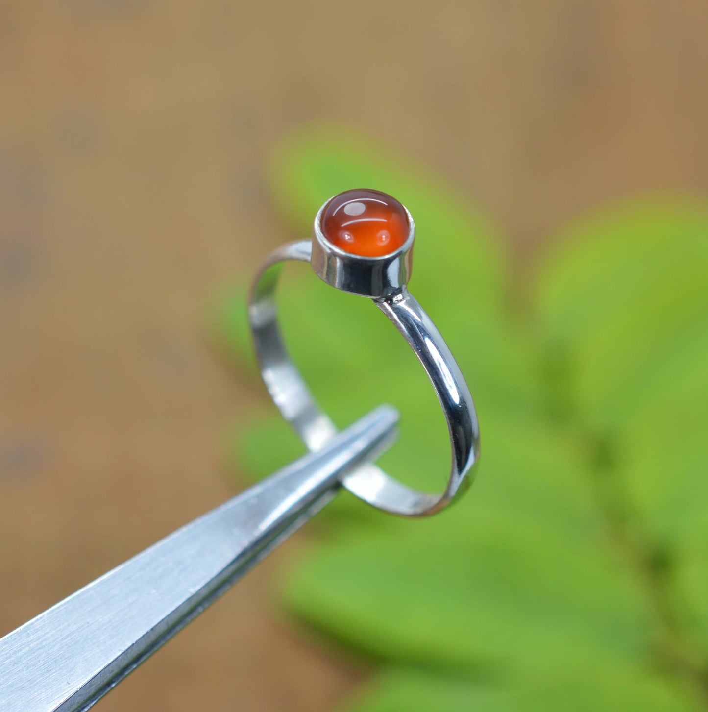 WHOLESALE 5PC 925 SOLID STERLING SILVER RED CARNELIAN RING LOT