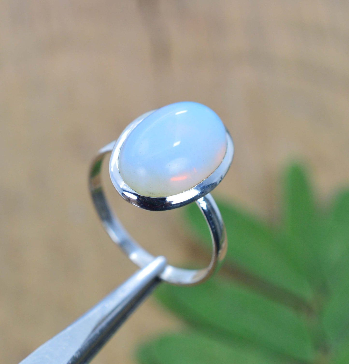 WHOLESALE 11PC 925 SOLID STERLING SILVER MILKY OPALITE RING LOT