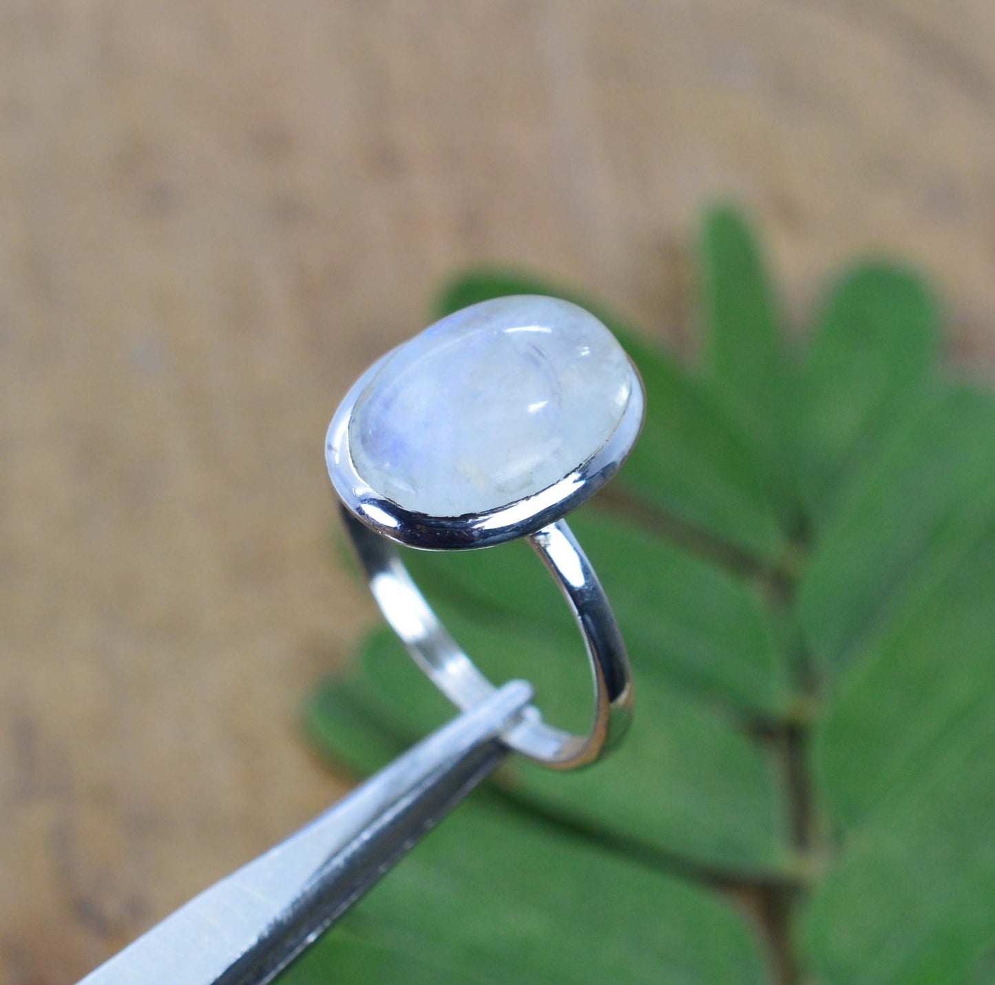 WHOLESALE 11PC 925 SOLID STERLING SILVER WHITE RAINBOW MOONSTONE RING LOT