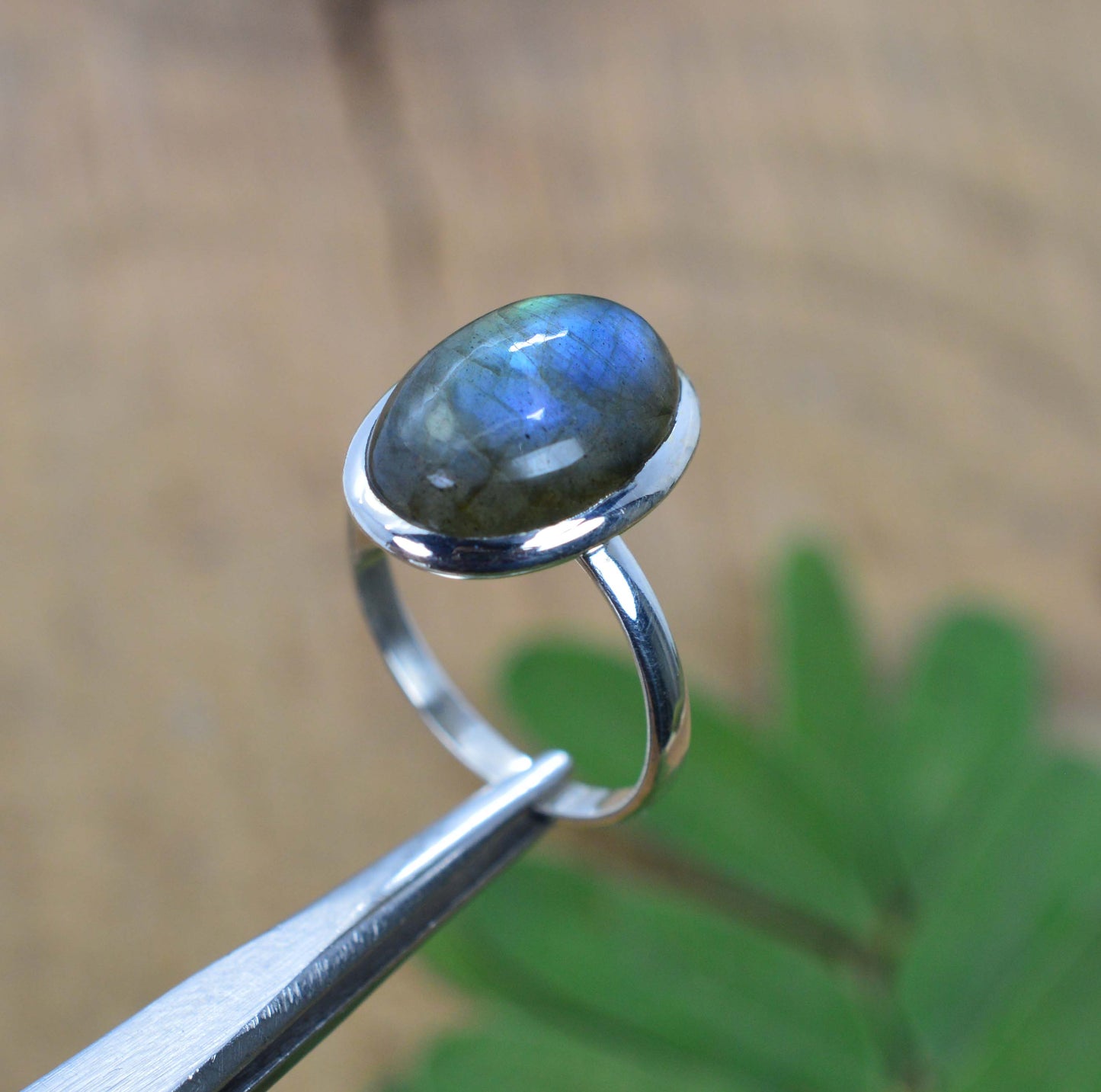 WHOLESALE 5PC 925 SOLID STERLING SILVER LABRADORITE RING LOT