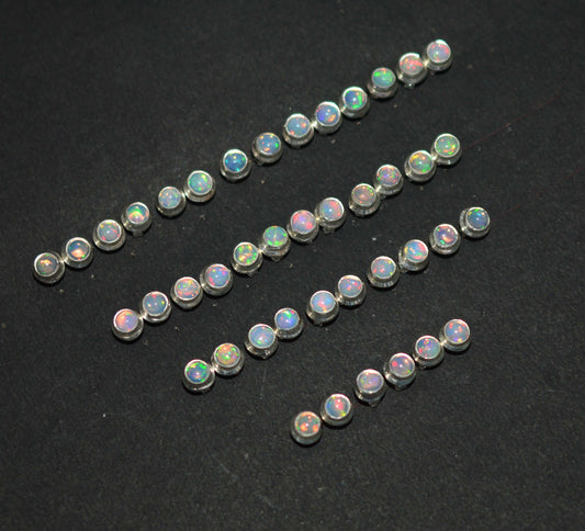 WHOLESALE 21PR 925 SOLID STERLING SILVER ETHIOPIAN OPAL STUD EARRING LOT