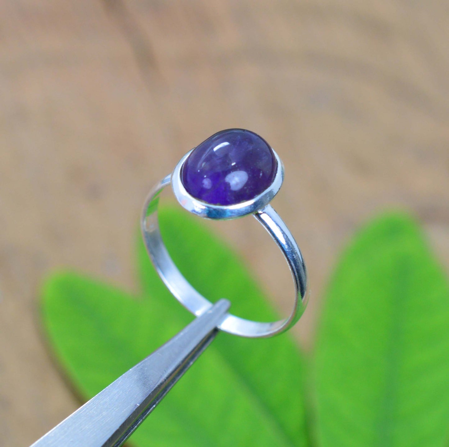 WHOLESALE 5PC 925 SOLID STERLING SILVER PURPLE AMETHYST RING LOT
