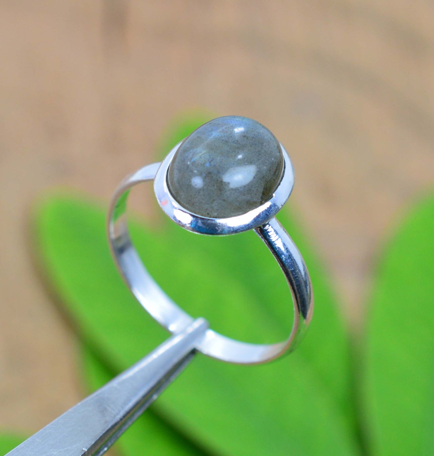 WHOLESALE 5PC 925 SOLID STERLING SILVER LABRADORITE RING LOT