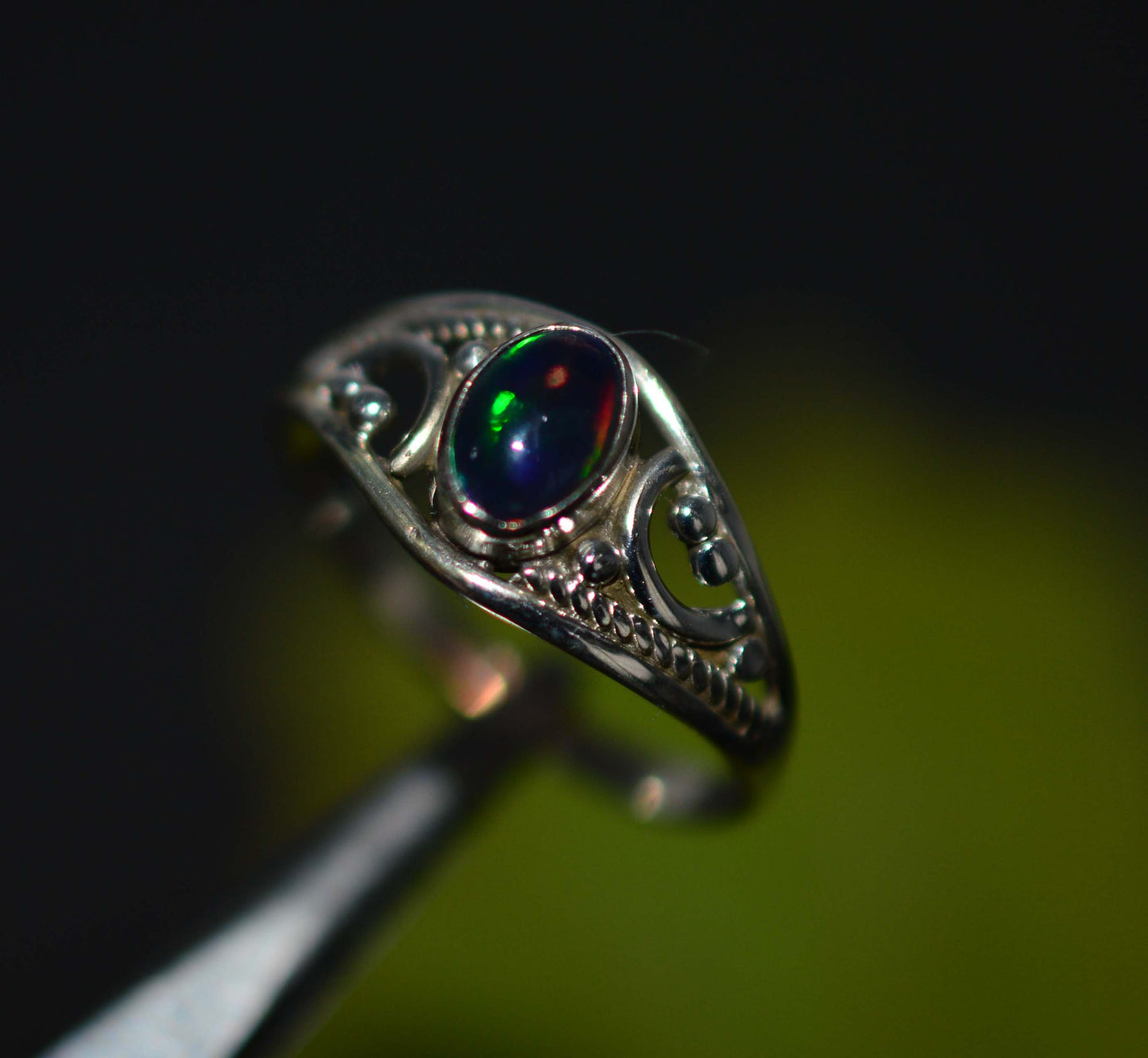 WHOLESALE 21PC 925 SOLD STERLING SILVER NATURAL BLACK ETHIOPIAN OPAL RING LOT
