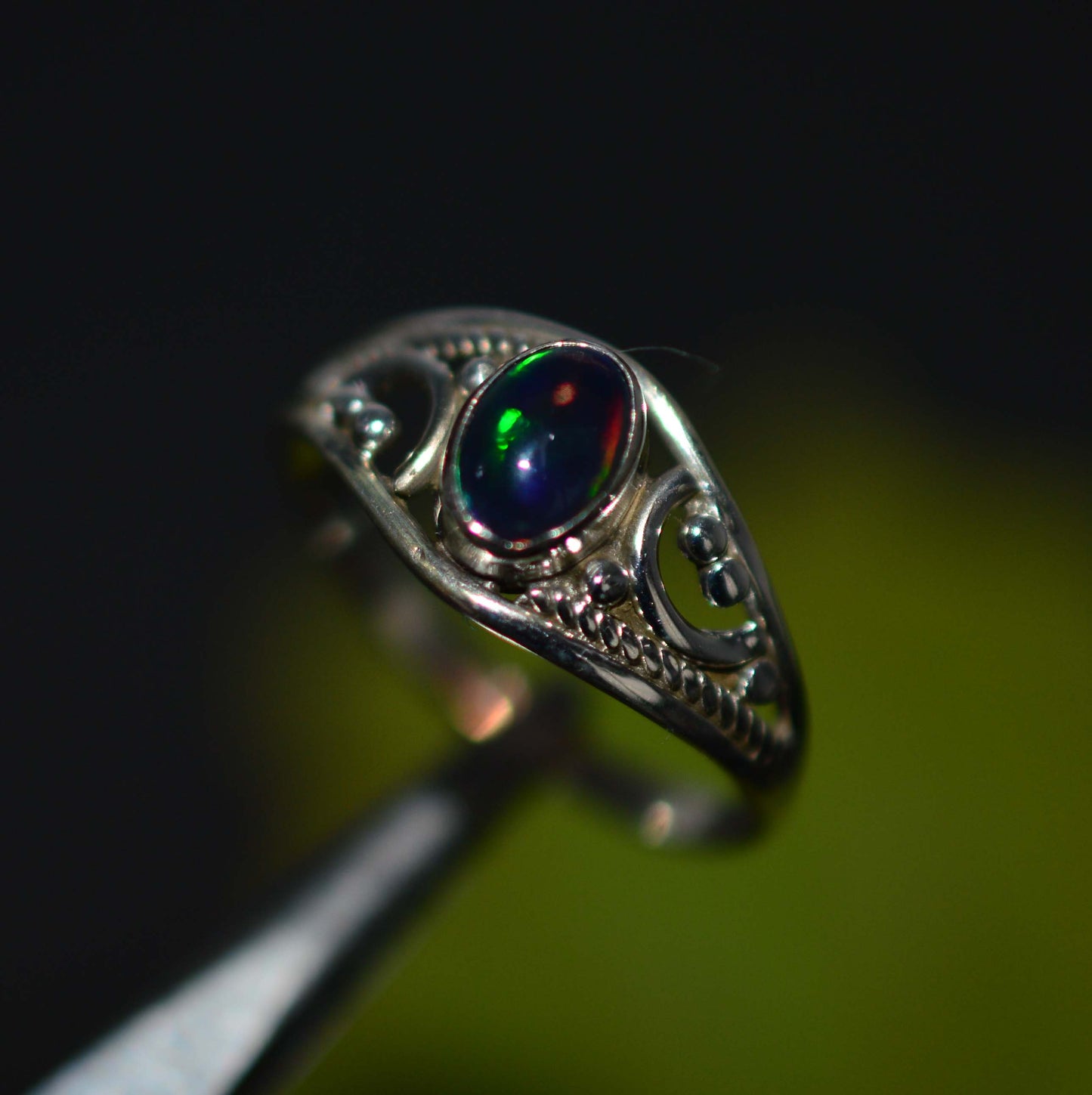 WHOLESALE 51PC 925 SOLD STERLING SILVER NATURAL BLACK ETHIOPIAN OPAL RING LOT