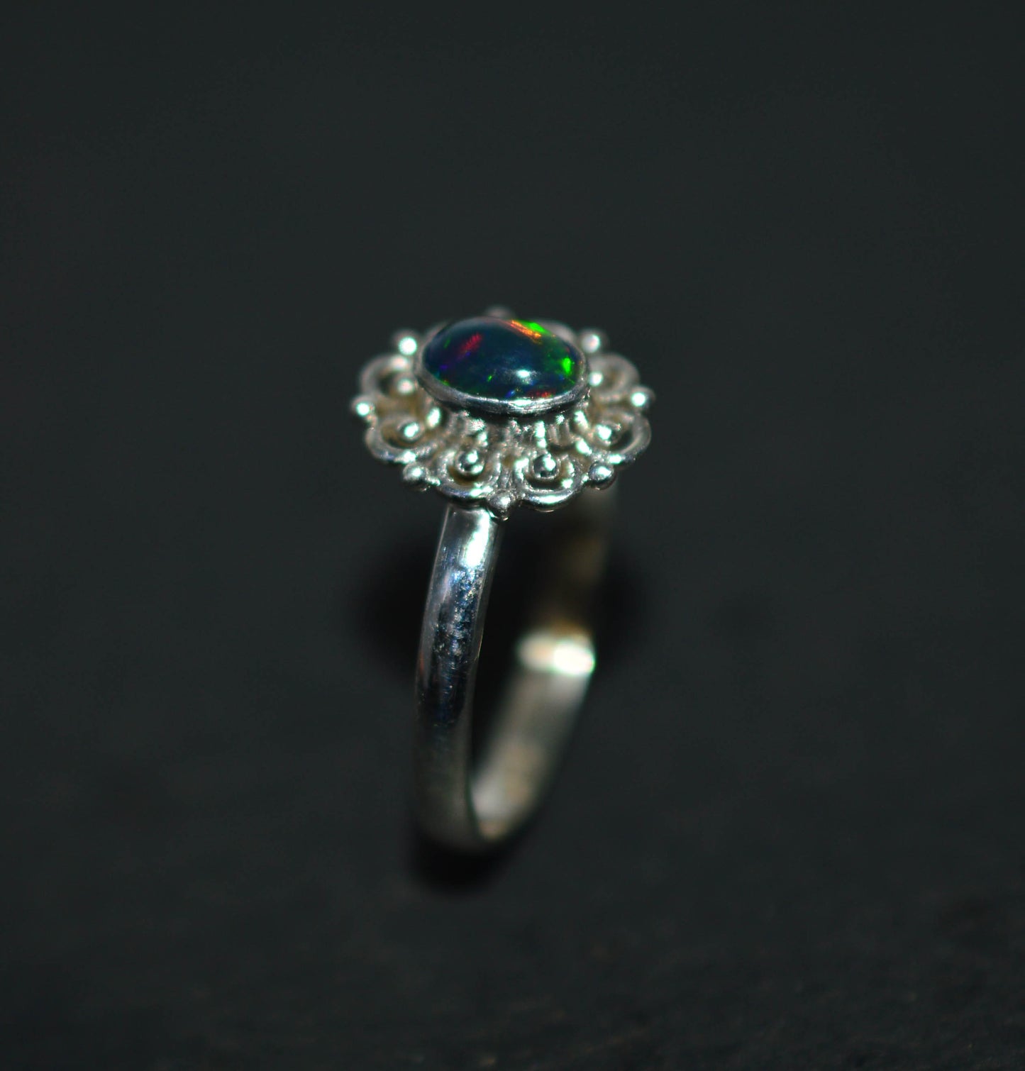 WHOLESALE 21PC 925 SOLID STERLING SILVER BLACK ETHIOPIAN OPAL RING LOT