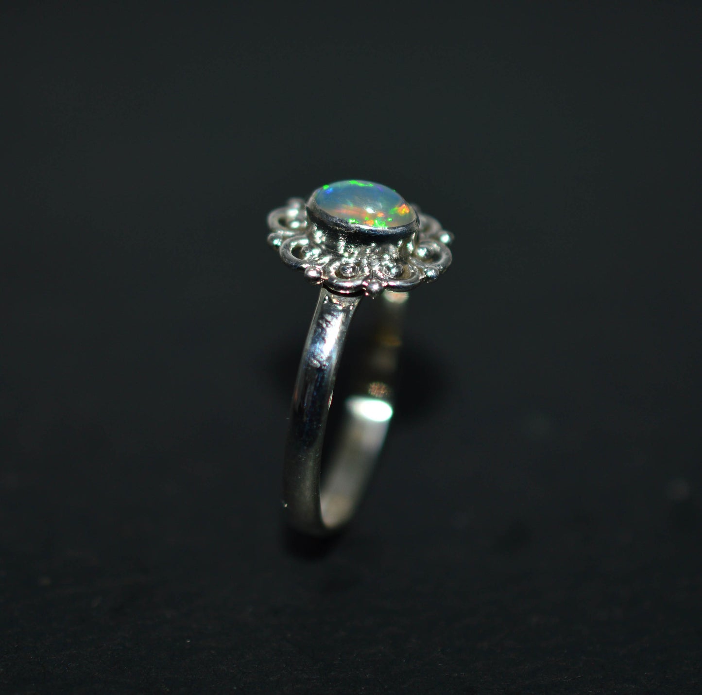 WHOLESALE 5PC 925 SOLID STERLING SILVER ETHIOPIAN OPAL RING LOT