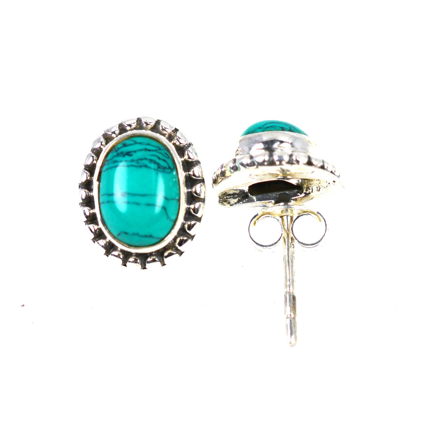 WHOLESALE 5PR 925 SOLIDSTERLING SILVER BLUE CHALCEDONY MIX STUD EARRING LOT