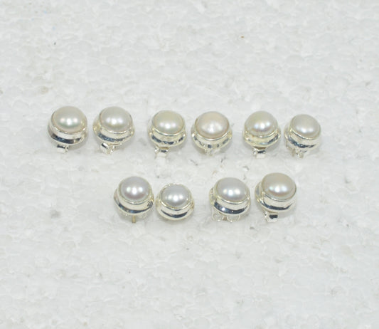 Wholesale 5Pr 925 Sterling Silver Fresh Water Pearl Stud Earring Lot Gtc199
