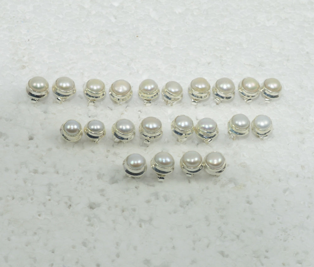 Wholesale 11Pr 925 Sterling Silver Fresh Water Pearl Stud Earring Lot Gtc200