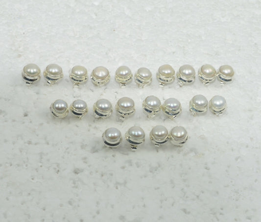 Wholesale 11Pr 925 Sterling Silver Fresh Water Pearl Stud Earring Lot Gtc200