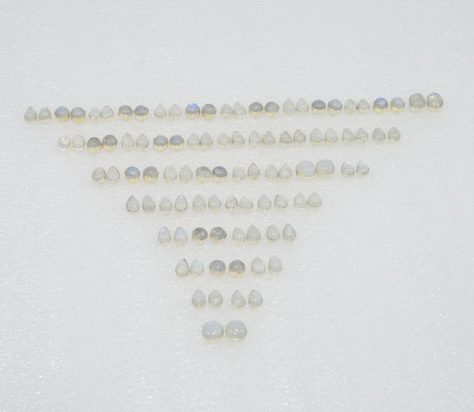 WHOLESALE 48PR925 SOLIDSTERLING SILVER RAINBOW MOONSTONE STUD EARRING LOT