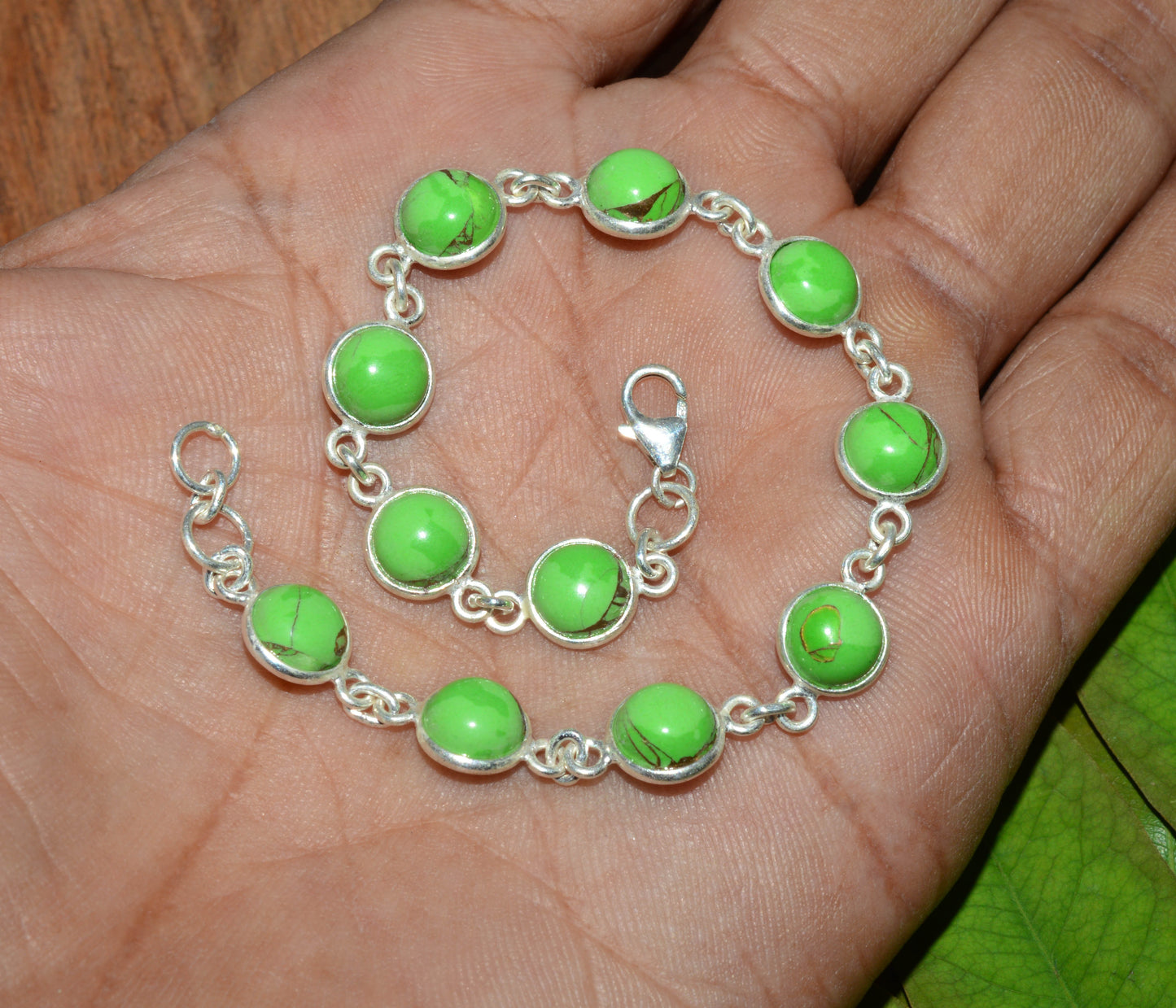WHOLESALE 10PC 925 SOLID STERLING SILVER TURQUOISE BRACELET LOT