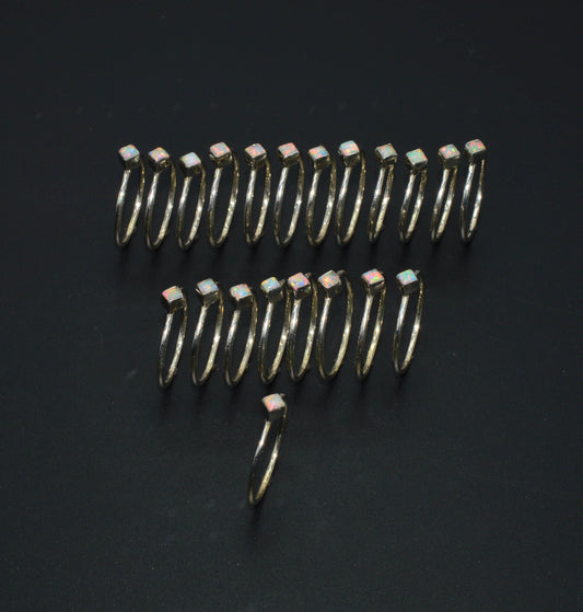 WHOLESALE 925 21PC SOLID STERLING SILVER LAB ETHIOPIAN OPAL RING LOT