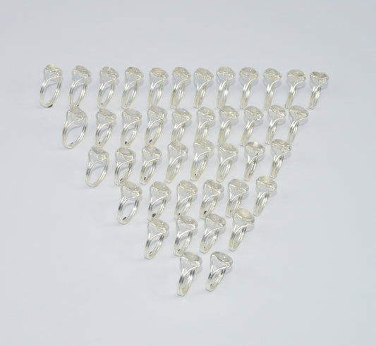 WHOLESALE 42PC 925 SOLID STERLING SILVER RAINBOW MOON STONE RING LOT